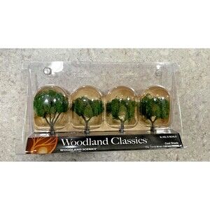 2in 3in. Cool Shade - Pack of 4 - OO/HO trees Woodland Scenics TR3505